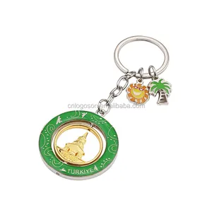 Porte-clés filature époxy pour Turquie porte-clés souvenir personnalisé logo porte-clés métal style tropical