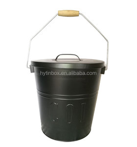 Customizable Color Powder Coated Galvanized Steel <strong>Coal</strong> <strong>Bucket</strong> Scuttles <strong>With</strong> <strong>Lid</strong> and Shovel - Product Image 2