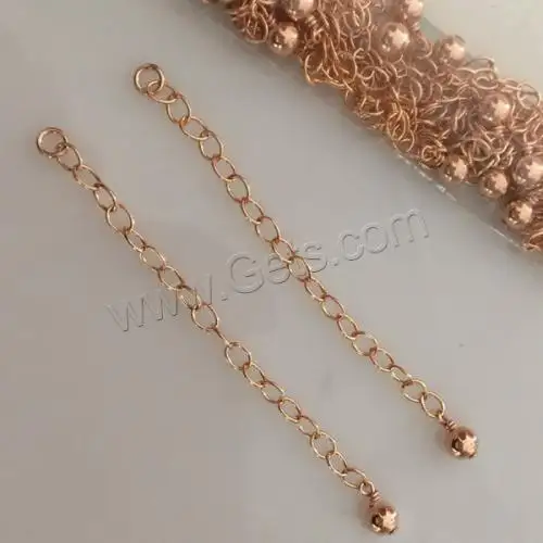 14K rose gold filled necklace extender oval chain 55mm 4mm 1033457