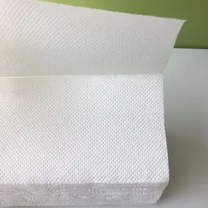 Premium enkele vouw papieren handdoek Wit 1ply Interfold papier handdoek Super absorberende V vouw papieren handdoek