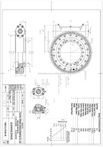 Worm Gear Slewing Drive WEA12 Với Động Cơ Thủy Lực Cho Máy Quay Nghiêng