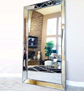 Luxury Wooden Beads <strong>Long</strong> Salon <strong>Wall</strong> <strong>Mirror</strong> Floor <strong>Mirror</strong> Dressing <strong>Mirror</strong> for Home Hotel Furniture - Product Image 4
