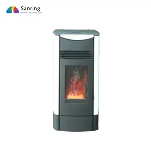 9KW Elegant Trắng Mcz Phong Cách Gang Lò Viên Gỗ Để Bán