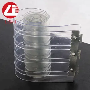Plastique transparent adapté aux besoins du client de rideau de bande de PVC