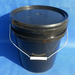 Black 10 Liter <strong>Bucket</strong> With Lid for Chemical - Product Image 1