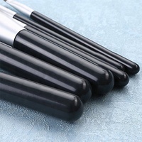 Belle 6 pièces pinceaux de maquillage de marque privée en bois noir cheveux synthétiques cosmétiques pinceaux de maquillage ensemble