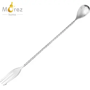 Morezhome personalizar mistura bar de aço inoxidável trançado colher