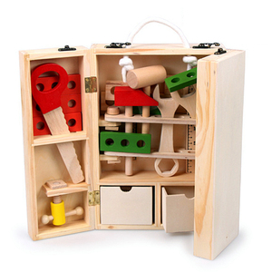Semblant <span class=keywords><strong>jouer</strong></span> charpentier en bois enfants jouet outil ensemble - Product Image 2
