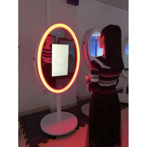 23.6 "Ovale Portable <span class=keywords><strong>Mariage</strong></span> Photomaton Miroir Smart Led Lumière pour les Événements de Fête Ringlight <span class=keywords><strong>Photobooth</strong></span> Vidéo Booth Kiosque - Product Image 4