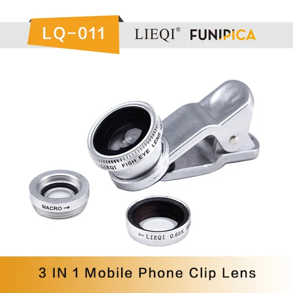 魚眼レンズ180+マクロ+0.65と広角レンズ焦点lq-011一般的なクリップを梱包用ip
