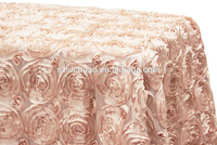 Elegante runde Taft Rosetta Tischdecke Hochzeit Tischdecke Blume Rosette Weiß Rechteckige Tischdecke