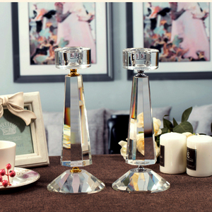 Candeliere in cristallo diretto in fabbrica tavolo da sposa decorativo trasparente K9 <span class=keywords><strong>portacandele</strong></span> in cristallo romantico - Product Image 3