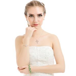 LUOTEEMI venta al por mayor joyería de aniversario regalo nueva <span class=keywords><strong>joven</strong></span> chica de moda chapado en rodio AA Zircon CZ de las mujeres pulsera de la boda - Product Image 3