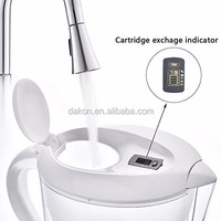 Pichet à eau alcaline de 3,5 L, filtre à charbon actif-Filtre à eau sain, propre et sans toxine Bpa