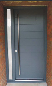 Seeyesdoor Kim Loại Phía Trước Bên Ngoài Cửa Thép Cửa Ra Vào Nhôm Với Cửa Sổ Kính Ánh Sáng Bên - Product Image 5