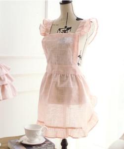 Cô Gái Màu Hồng Trái Tim Bông Ren Gia Đình Làm Việc Tạp Dề - Product Image 3