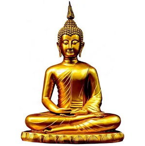 Escultura de Buda tailandesa de tamaño real, escultura de arte religioso moderno, tallado