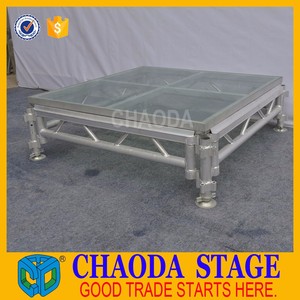 Structure de scène événementielle Chaoda en alliage d'aluminium 6061, hauteur réglable 0,4-1,8 m, rouge/noir - Product Image 2