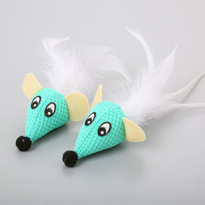 2019 नई थोक पंख के साथ बिल्ली का बच्चा पालतू खिलौना चूहे - Product Image 5