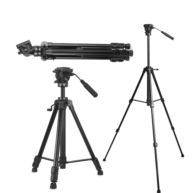 Best KINGJOY Flexible Professional Heavy Duty Aluminum Tripod for DSLR Phone Cameras Video Use 1658mm Max Height 10kg Load