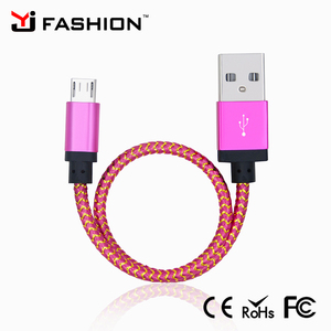 Shenzhen Alta Calidad <span class=keywords><strong>20</strong></span> CM de Nylon Trenzado <span class=keywords><strong>cable</strong></span> USB Cargador de Datos para Apple y android teléfono - Product Image 5