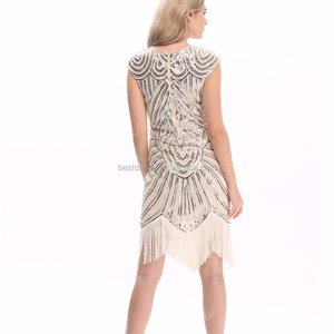 Robe de soirée pour dames <span class=keywords><strong>des</strong></span> années 1920 et <span class=keywords><strong>20</strong></span> Costume à clapet Charleston Gatsby Party Outfit Fancy Dress Halloween Costume Dress - Product Image 5