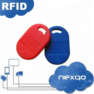 فارغة 125 كيلو هرتز مخصص شقة RFID العالمي مفتاح فوب مع LOGOprinted والباركود