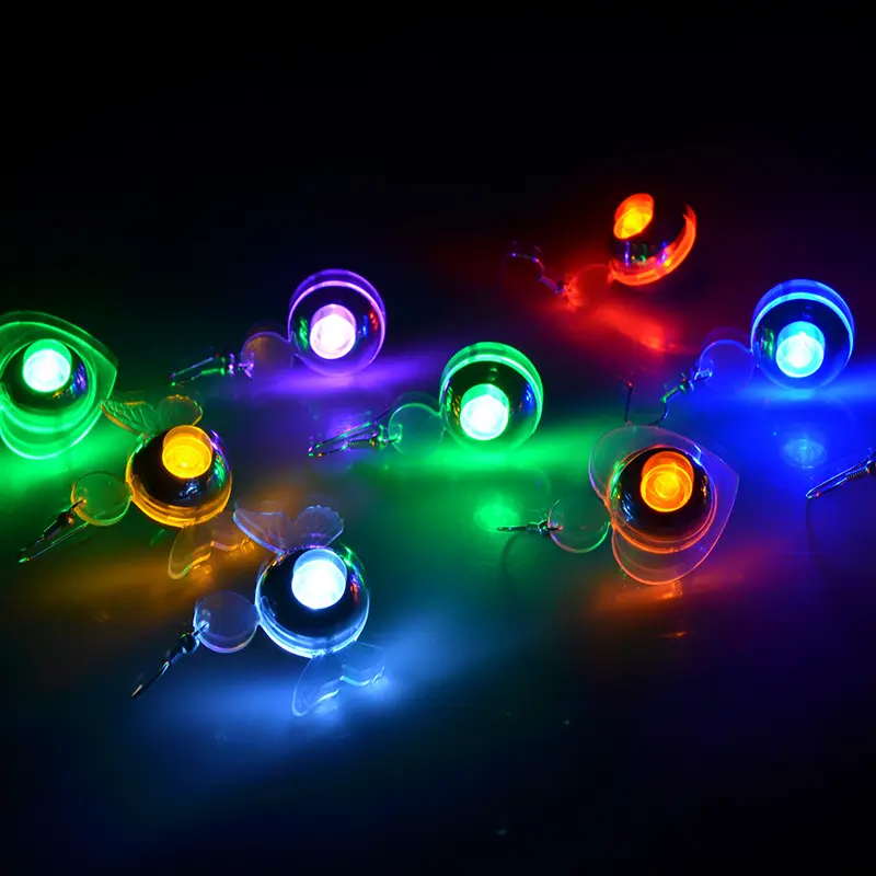 (Factory Supplier) Multicolor Bright Stylish Fashion LED Earrings Glowing Lighting Earring Flashing LED Party Ear Stud