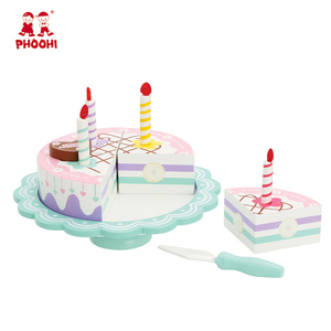 En bois Bébé Cuisine Jouets Semblant <span class=keywords><strong>De</strong></span> Coupe Gâteau Jouer Alimentaires Pour Enfants Jouets - Product Image 1