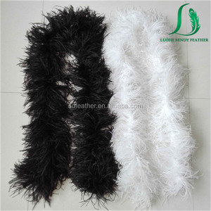 <span class=keywords><strong>Boa</strong></span> di Piume di Struzzo Bianche a 8 Strati di Alta Qualità per Decorazioni Nuziali - Product Image 4