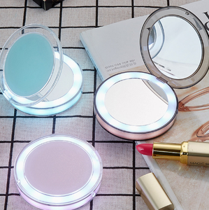 Miroir de poche <span class=keywords><strong>compact</strong></span> de voyage grossissant 1X 3X avec éclairage, miroir de maquillage avec lumières LED réglables en luminosité - Product Image 5