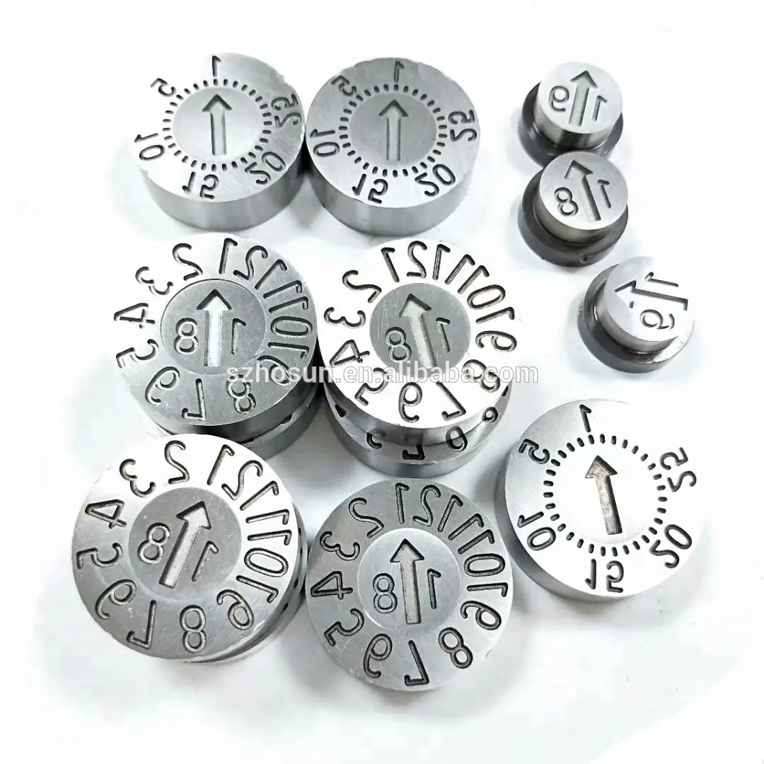 Manufacture mold date stamp components insert