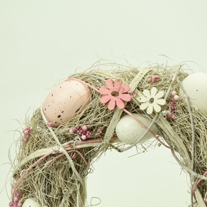 Bsci Bsci Mây Tự Nhiên Cành Cây Trang Trí Thủ Công <span class=keywords><strong>Handmade</strong></span> Trang Trí Nội Thất Mùa Xuân Trứng Phục Sinh Vòng Hoa - Product Image 3