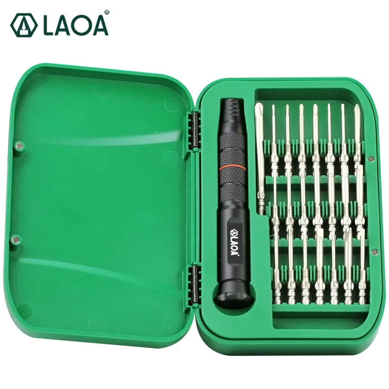 LAOA 22 in 1 Präzision Schraubendreher-satz S2 Reparatur Werkzeuge für Handys Torx Schraube fahrer bits Set Mit 22 bits