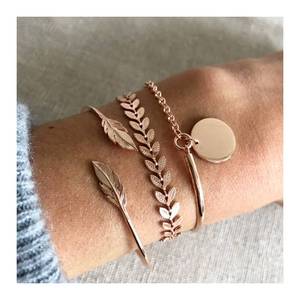 <span class=keywords><strong>Bracciale</strong></span> Minimalista Delicato Inspire Jewelry per <span class=keywords><strong>Donna</strong></span>, Gioiello in Acciaio Inossidabile Placcato Oro, <span class=keywords><strong>Bracciale</strong></span> a Catena Inciso per Uomo - Product Image 3