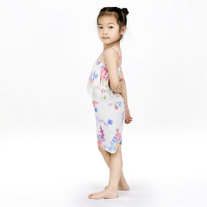 Imprimé floral Bébé Barboteuses Jetant Bretelles Off Épaule Filles Body - Product Image 2