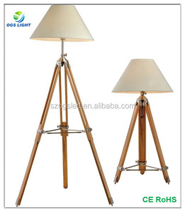 Moderne bois trépied <span class=keywords><strong>lampadaire</strong></span> <span class=keywords><strong>abat</strong></span> - <span class=keywords><strong>jour</strong></span> en tissu <span class=keywords><strong>lampadaire</strong></span> pour lecture écriture de - Product Image 1