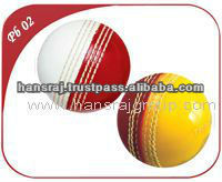 Pelota de críquet de cuero de doble color, rojo y blanco - Product Image 6