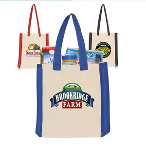 Tote Cotton Bag Zipper 16oz Long Strap Beach Souvenir Standard Size Heavy Thick Cotton Canvas Tote Bag