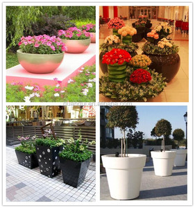 QUANGUI, diseño moderno, peso ligero, decorativo, exterior, fibra de vidrio, cerámica de resina y jardineras <span class=keywords><strong>para</strong></span> plantar árboles - Product Image 3