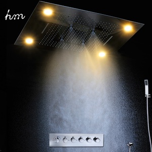 Robinets thermostatiques montés au <span class=keywords><strong>plafond</strong></span>, salle <span class=keywords><strong>de</strong></span> bains, mitigeurs <span class=keywords><strong>de</strong></span> <span class=keywords><strong>douche</strong></span> montés au <span class=keywords><strong>plafond</strong></span> 5 voies, rideaux <span class=keywords><strong>de</strong></span> pluie, ensembles <span class=keywords><strong>de</strong></span> <span class=keywords><strong>douche</strong></span> - Product Image 6