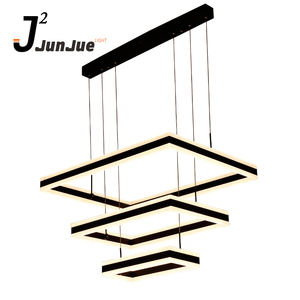 Moderna piazza acrilico lampade A sospensione a LED Dimmerabile lampadari a soffitto - Product Image 3