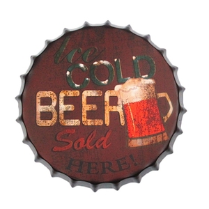 Casquette ronde en métal rétro, 1 pièce, décor Vintage de Pub - Product Image 1