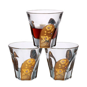 Nóng Bán Khách Sạn Sang Trọng Wine Glass <span class=keywords><strong>Set</strong></span> Khắc Vàng Pha Lê Glass Whiskey <span class=keywords><strong>Decanter</strong></span> <span class=keywords><strong>Set</strong></span> - Product Image 3