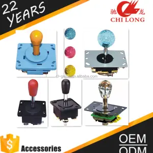 Joystick với 4 micro chuyển đổi cho các máy cẩu, Arcade DIY Đỏ Vàng Ball 4 Way Phím Điều Khiển Chiến Đấu Stick Bộ Phận