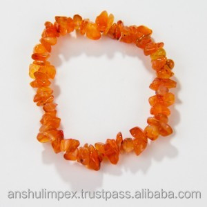 Pulsera de Virutas de Cornalina para Sanación, Uso Casual - Product Image 1