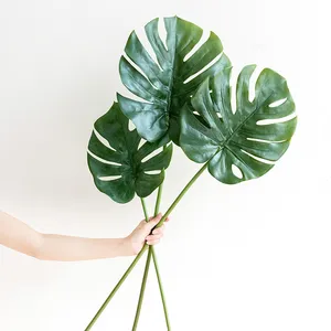 10-100cm Natural Touch Artificial Leaf for Home Decoration Plastic Leaves Bonsai