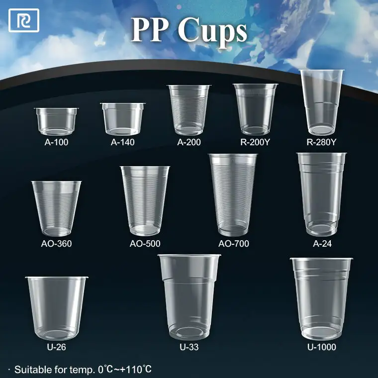 T-PP2-P 10オンス12オンス14オンス15オンス16オンス17オンス20オンス24オンスPETカップキラーカスタムプリント使い捨て透明プラスチックPPカップ