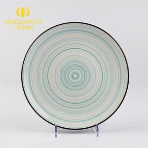 Bộ Đồ Ăn 4 Món Bằng Gốm Sứ, Bộ Đồ Ăn Nhà Hàng Nhật Bản Sọc Tròn - Product Image 4