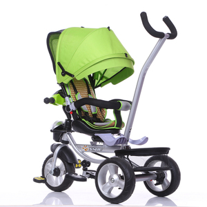 1 yıl için hava lastik tekerlekli bisiklet bebek/kız pembe trike/<span class=keywords><strong>3</strong></span> 1 360 derece dönme bebek üç tekerlekli bisiklet - Product Image 4